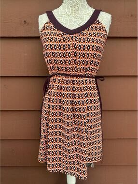 Atmosphere Retro Inspired Sleeveless Dress with Geometric‎ Print